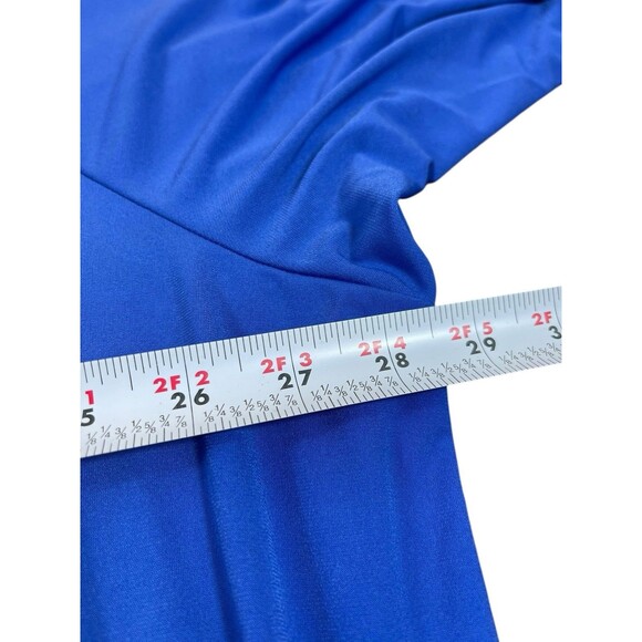 Susan Graver Women’s 3X Liquid Knit Stretch Open Front Cardigan Royal Blue Top - Picture 11 of 13